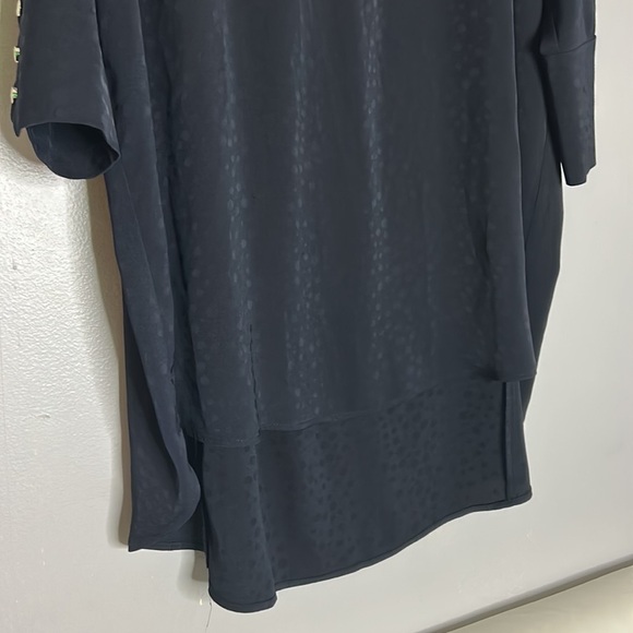 Zara basic collection monochromatic animal print tunic shirt dress black - Picture 5 of 10